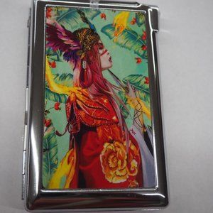 Geisha Girl Cigarette Case With Built In Butane Lighter